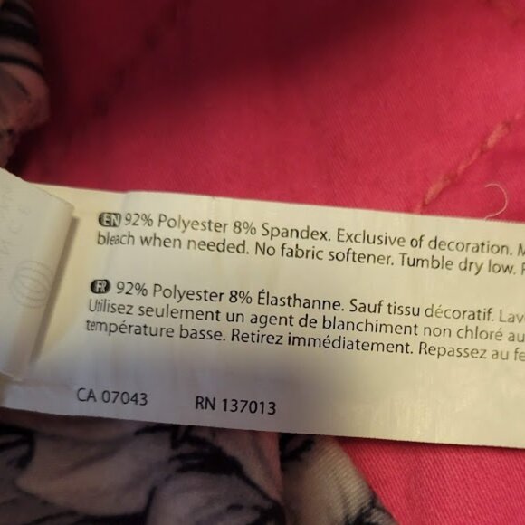 Balance Collection Black & White Floral Bike Shorts – High Rise, Size L - Picture 4 of 4